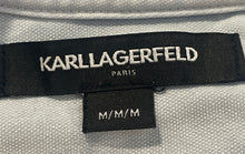 Load image into Gallery viewer, Karl Lagerfeld Mens Blue Abstract Print Short Sleeve Collared Polo Shirt Size M