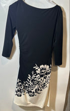 Load image into Gallery viewer, Lauren Ralph Lauren Womens Black White Floral 3/4 Sleeve Sheath Dress Size 6P