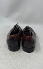 Load image into Gallery viewer, Gifennse Mens Brown Leather Square Toe Lace-Up Derby Dress Shoes Size 11