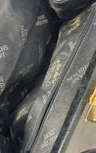 Load image into Gallery viewer, Jane Shilton Womens Black Animal Print Inner Pockets Shoulder Purse