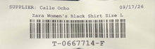 Load image into Gallery viewer, Zara Womens Black Long Sleeve Open Knit Relaxed Fit Button-Up Shirt Size L