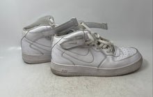 Load image into Gallery viewer, Nike Mens Air Force 1 Mid '07 White Leather Lace-Up Sneakers Shoes Size 13