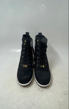 Load image into Gallery viewer, Bebe Sport Womens Black Lace-Up High Top Wedge Heel Sneakers Shoes Size 9