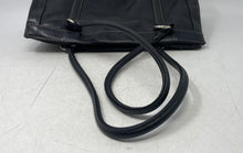 Load image into Gallery viewer, Sag Harbor Womens Black Leather Inner Pockets Double Handle Tote Bag