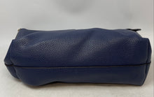 Load image into Gallery viewer, Guess Womens Navy Blue Pebbled Leather Zipper Inner Pocket Tote Handbag