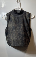 Load image into Gallery viewer, Zara Womens Multicolor Tie Dye Sleeveless Mock Neck Cropped Blouse Top Size L