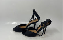 Load image into Gallery viewer, Badgley Mischka Womens Kandyce Black High Stiletto Ankle Strap Heels Size 8