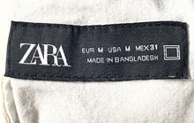 Load image into Gallery viewer, Zara Womens White Slash Pockets Drawstring Waist Straight Leg Ankle Pants Size M