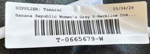Load image into Gallery viewer, Banana Republic Womens Gray V-Neck Sleeveless Back Zipper Sheath Dress Size 10