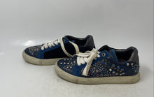 Load image into Gallery viewer, Zadig & Voltaire Womens Blue Studded Lace-Up Sneaker Shoes Size EUR 37