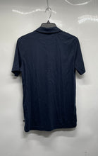 Load image into Gallery viewer, Express Mens 1MX Blue Print Short Sleeve Front Button Slim Fit Polo Shirt Sz XL