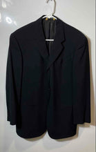 Load image into Gallery viewer, Donna Karan Mens Black Notch Lapel Single Breasted Three-Button Blazer Sz 38/31
