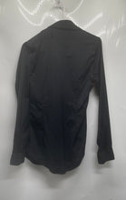 Load image into Gallery viewer, Express Mens Black Long Sleeve Button Front Collared Dress Shirt Size XS