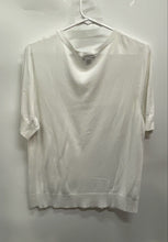 Load image into Gallery viewer, Ann Taylor Womens White Knitted Short Sleeve Crew Neck Pullover Sweater Size XL