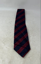 Load image into Gallery viewer, Hunt Club Mens Navy Blue Red Striped Silk Keeper Loop Adjustable Pointed Tie