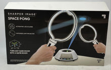 Load image into Gallery viewer, Sharper Image White 2 Player Virtual Space Ping Pong Game Set Untested