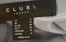 Load image into Gallery viewer, Club L London Womens Blue Square Neck Ruched Sleeve Maxi Dress Size 10 With Tag