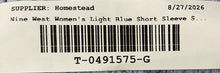 Load image into Gallery viewer, Nine West Womens Light Blue Short Sleeve Collared Polo Shirt Size Small