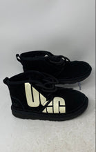 Load image into Gallery viewer, UGG Kids Neumel Chopd Black Suede Round Toe Lace-Up Ankle Snow Boots Size 4