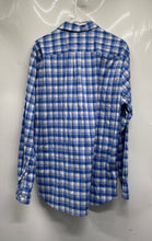 Load image into Gallery viewer, Tommy Hilfiger Mens Blue White Plaid Long Sleeve Cotton Button-Up Shirt Size L