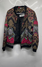 Load image into Gallery viewer, Divided By H&M Womens Multicolor Printed Long Sleeve Bomber Jacket Size XS