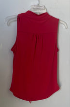 Load image into Gallery viewer, Banana Republic Womens Orange Sleeveless Tie Neck Pullover Blouse Top Size XS