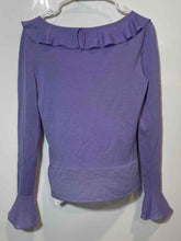 Load image into Gallery viewer, Authentic Yves Saint Laurent Womens Purple Long Sleeve Blouse Top Size Small