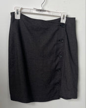 Load image into Gallery viewer, Banana Republic Womens Gray Houndstooth Stretch Wrap Skirt Size 6