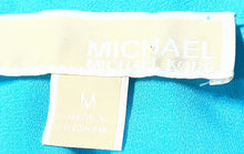 Load image into Gallery viewer, Michael Kors Womens Blue Long Sleeve Collared Half Zip Popover Blouse Top Size M