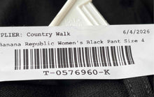 Load image into Gallery viewer, Banana Republic Womens Black Flat Front Sloan Curvy Fit Dress Pants Size 4