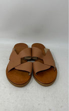 Load image into Gallery viewer, Kenda Womens Brown Leather Open Toe Slip-On Flat Slide Sandals Size 3