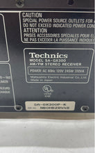 Load image into Gallery viewer, Technics SA-GX300 Black Station File Stereo Receiver System Display Not Tested