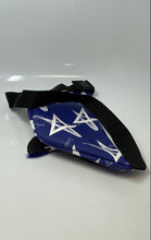 Load image into Gallery viewer, Camila Canabal Womens Blue White Star Print Leather Adjustable Strap Belt Bag