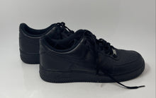 Load image into Gallery viewer, Nike Mens Air Force 1 07 Black Leather Lace-Up Low Top Sneaker Shoes Size 12