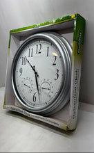 Load image into Gallery viewer, GroundWork Silver Analog With Thermometer And Hygrometer Wall Clock Not Tested