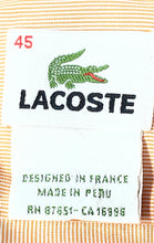 Load image into Gallery viewer, Lacoste Mens Light Orange Striped Cotton Long Sleeve Button-Up Shirt Size 45