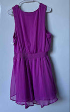 Load image into Gallery viewer, Nine West Womens Purple Sleeveless V-Neck Smocked Waist Mini Dress Sz XL w/ Tags