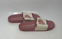 Load image into Gallery viewer, Coach Womens Uli Sport White Pink Signature Heart Slip-On Slide Sandals Size 8