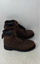 Load image into Gallery viewer, Ever Boots Mens Dark Brown Leather Round Toe Lace-Up Ankle Work Boots Size 7M