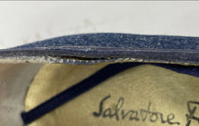 Load image into Gallery viewer, Authentic Salvatore Ferragamo Womens Blue Denim Oxford Shoes Size 7.5 2A Damaged