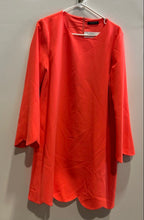 Load image into Gallery viewer, Tara Jarmon Womens Orange Long Sleeve Round Neck Back Zipper Shift Dress Size 42