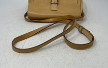 Load image into Gallery viewer, RR Womens Tan Leather Inner Pocket Adjustable Strap Crossbody Bag Made In Italy