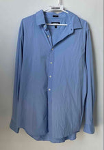 Load image into Gallery viewer, Express Mens Blue Stretch Spread Collar Long Sleeve Dress Shirt Size XL
