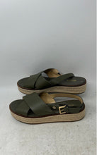 Load image into Gallery viewer, Michael Kors Womens Green Leather Open Toe Espadrille Sandals Size 8.5M