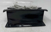 Load image into Gallery viewer, Aldo Womens Black Leather Rhinestone Bow Square Shape Top Handle Crossbody Bag