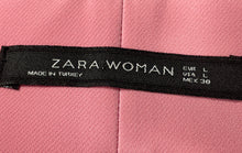 Load image into Gallery viewer, Zara Womens Pink Back Slit Side Zip Straight & Pencil Skirt Size Large