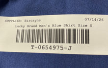Load image into Gallery viewer, Lucky Brand Mens Blue Long Sleeve 4 Way Stretch Dress Shirt Size S 14-14.5 32/33