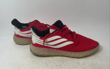 Load image into Gallery viewer, Adidas Mens Sobakov BD7572 Red Low Top Lace-Up Round Toe Sneakers Shoes Size 11