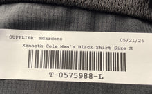 Load image into Gallery viewer, Kenneth Cole Mens Black Short Sleeve Collared Slim-Fit Button-Up Shirt Size M