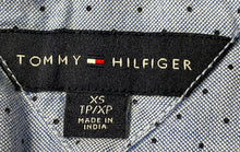 Load image into Gallery viewer, Tommy Hilfiger Womens Blue Polka Dot Cotton Short Sleeve Button-Up Shirt Size XS